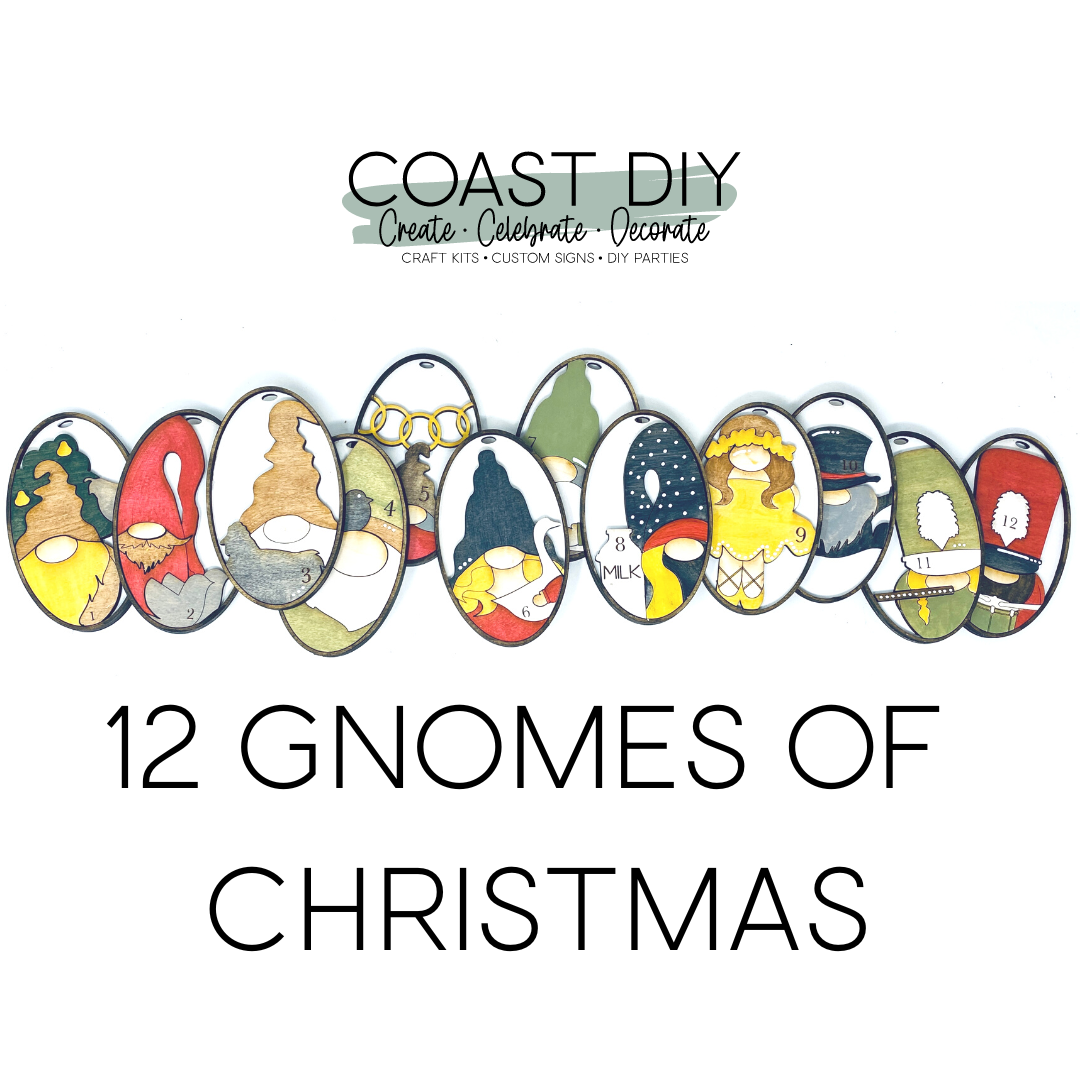 12 Gnomes of Christmas Ornaments