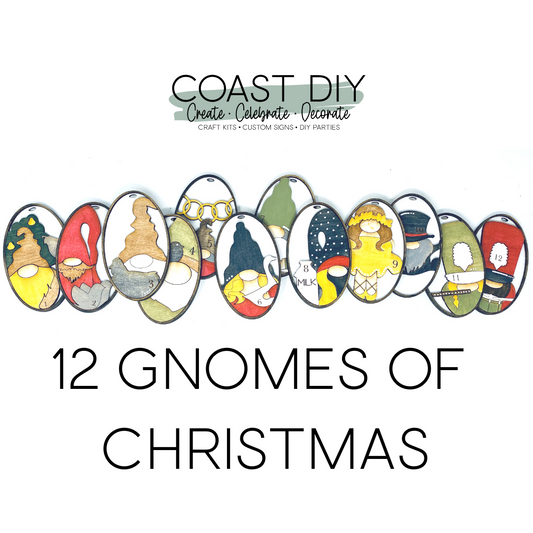 12 Gnomes of Christmas Ornaments