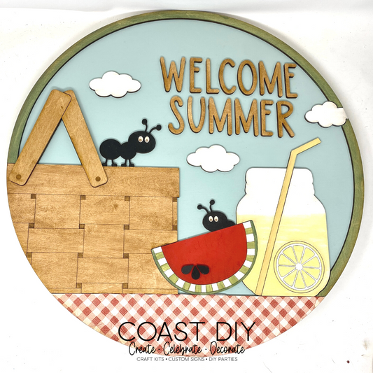 Welcome Summer Doorhanger Craft Kit