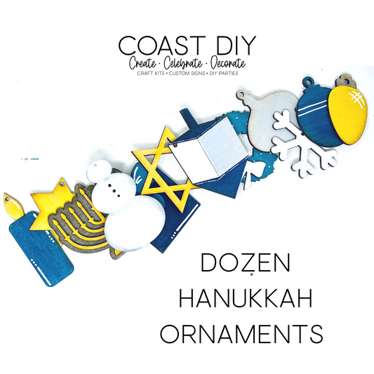 Dozen Hanukkah Ornaments