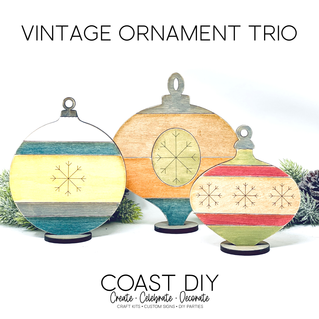 Vintage Ornament Trio
