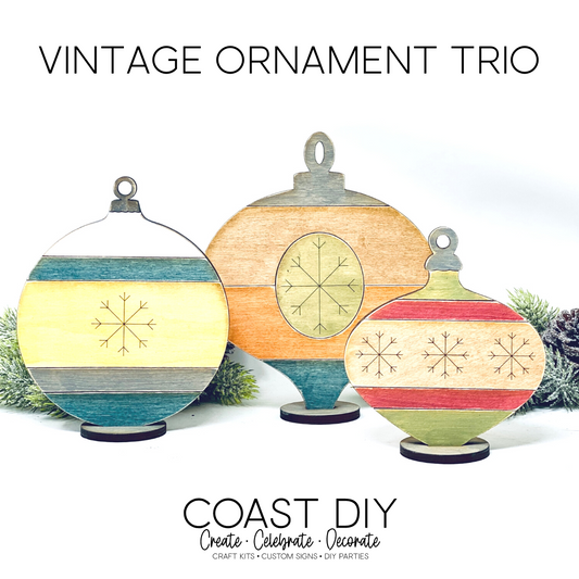 Vintage Ornament Trio