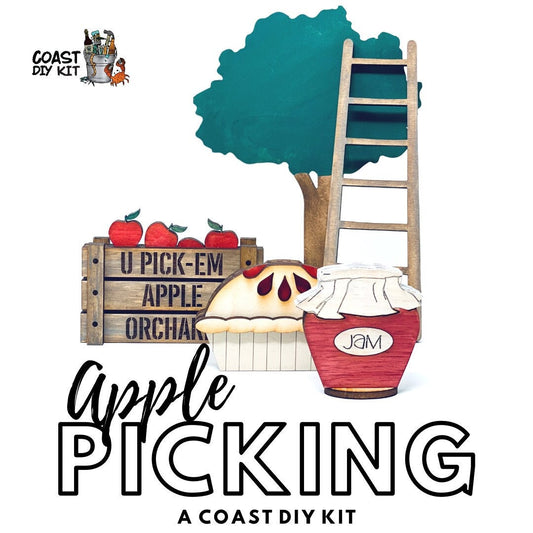 Apple Picking Fall DIY Kit | Tiered Tray Set | Apple Pie Craft Kit | Apple Decor | Kitchen | Farmhouse