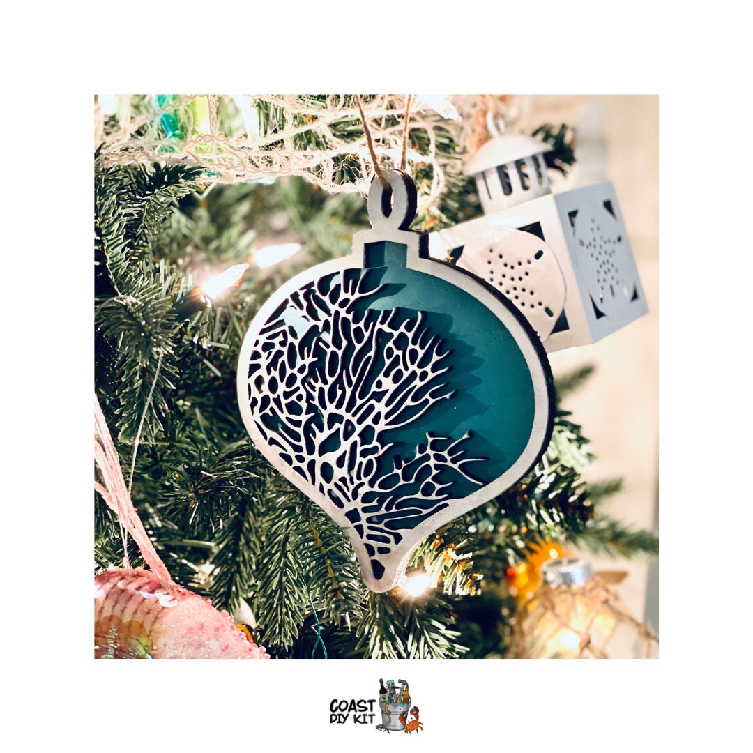 Coastal Ornament Set DIY Kit | Coral | Starfish | Sand Dollar | Wave | Seashell