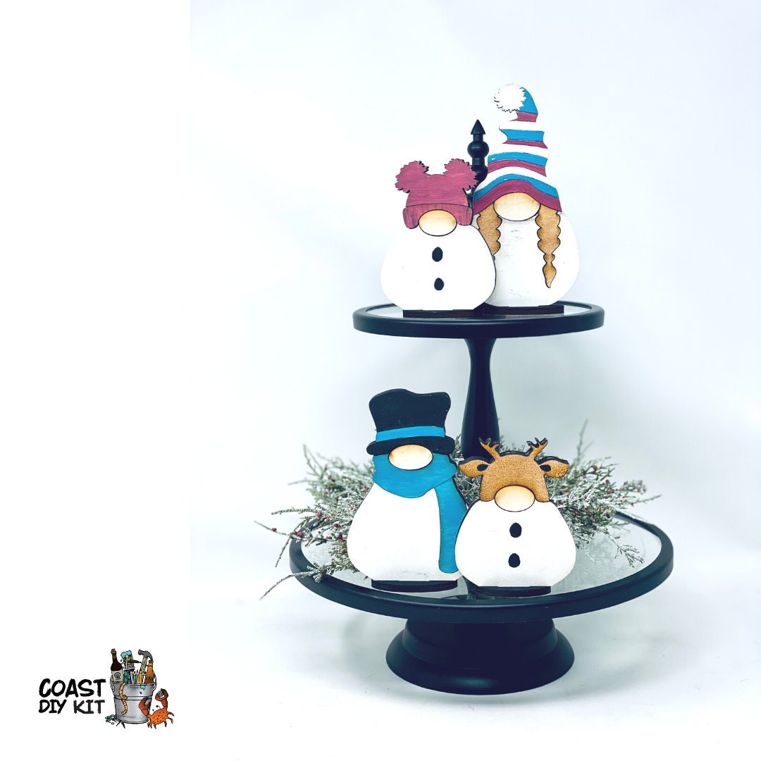 Sgnome Family DIY Craft Kit | Snowman Gnomes | Winter Crafts
