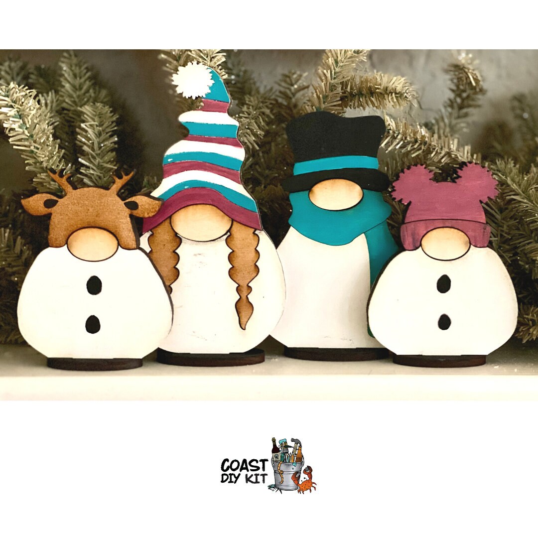 Sgnome Family DIY Craft Kit | Snowman Gnomes | Winter Crafts