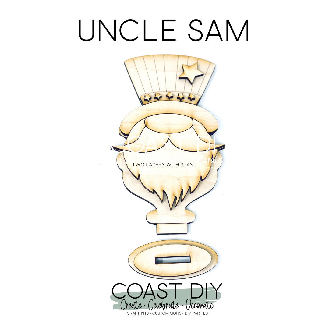 Uncle Sam Gnome Craft DIY Kit|Patriotic Crafts|Military