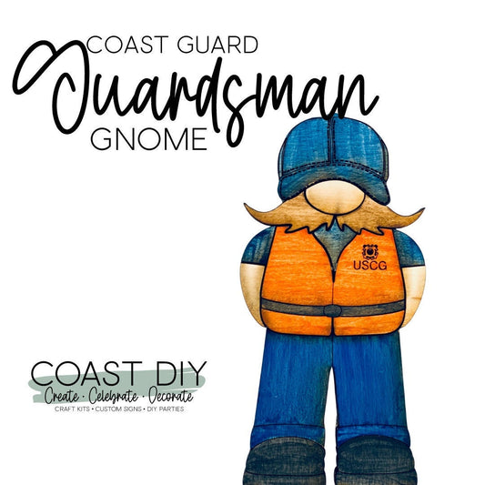 Coast Guard Gnome Craft Kit | Coastie | Guardsman | Military DIY Kit