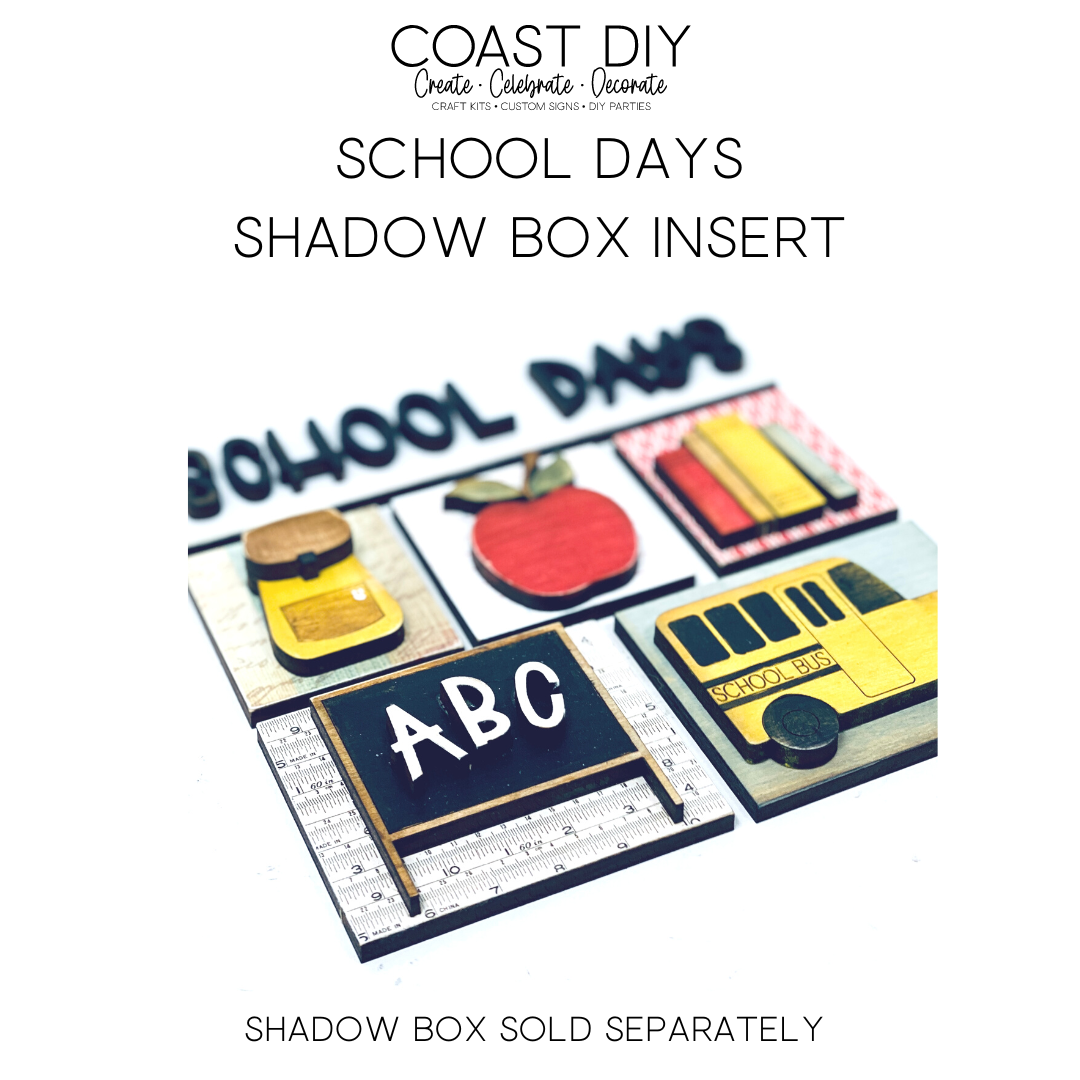 ShadowBox Insert: School Days