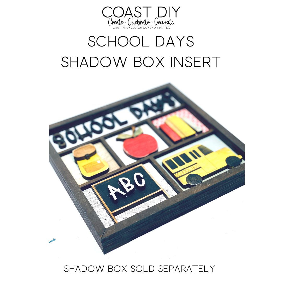 ShadowBox Insert: School Days