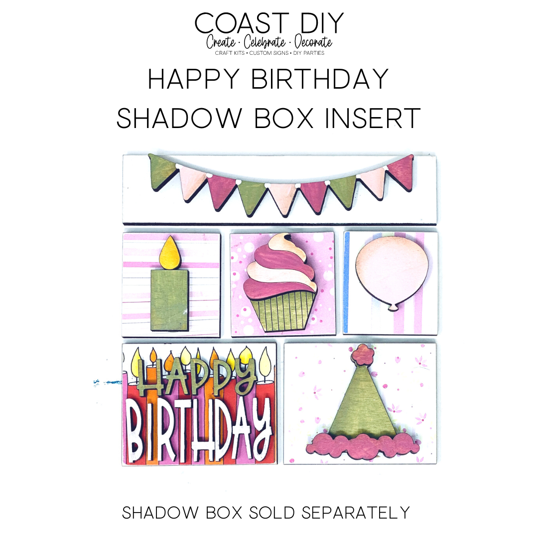 ShadowBox Insert: Happy Birthday