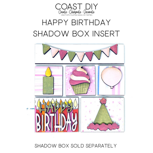 ShadowBox Insert: Happy Birthday
