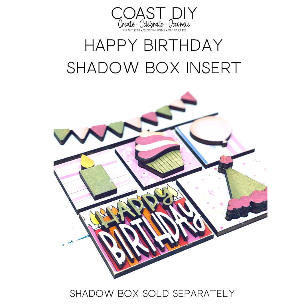 ShadowBox Insert: Happy Birthday