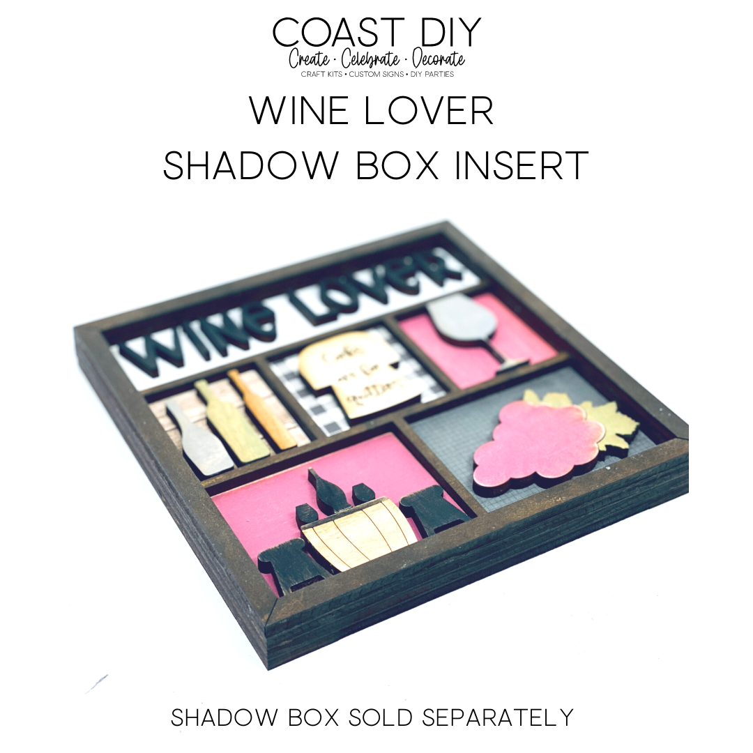 ShadowBox Insert: Wine Lover