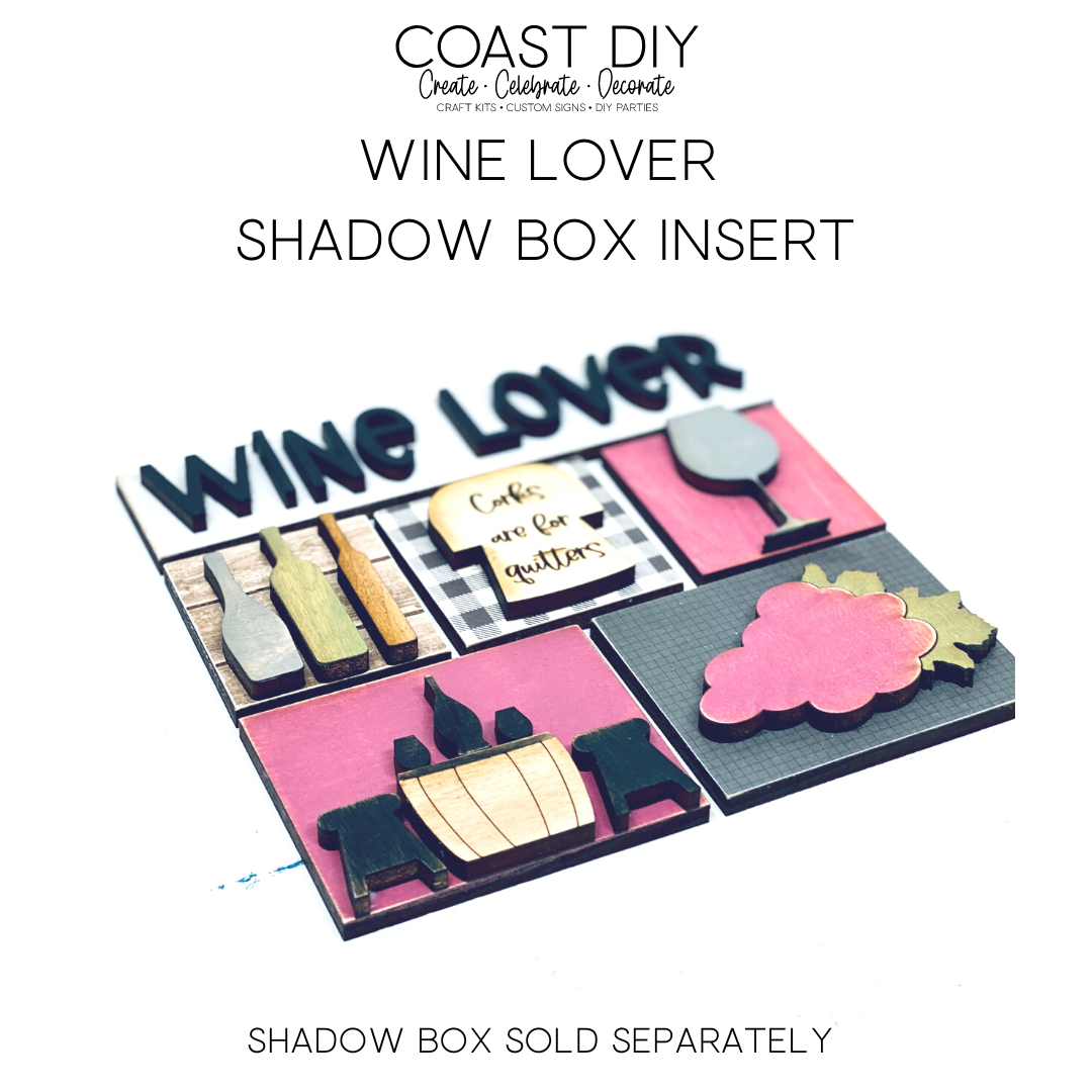 ShadowBox Insert: Wine Lover