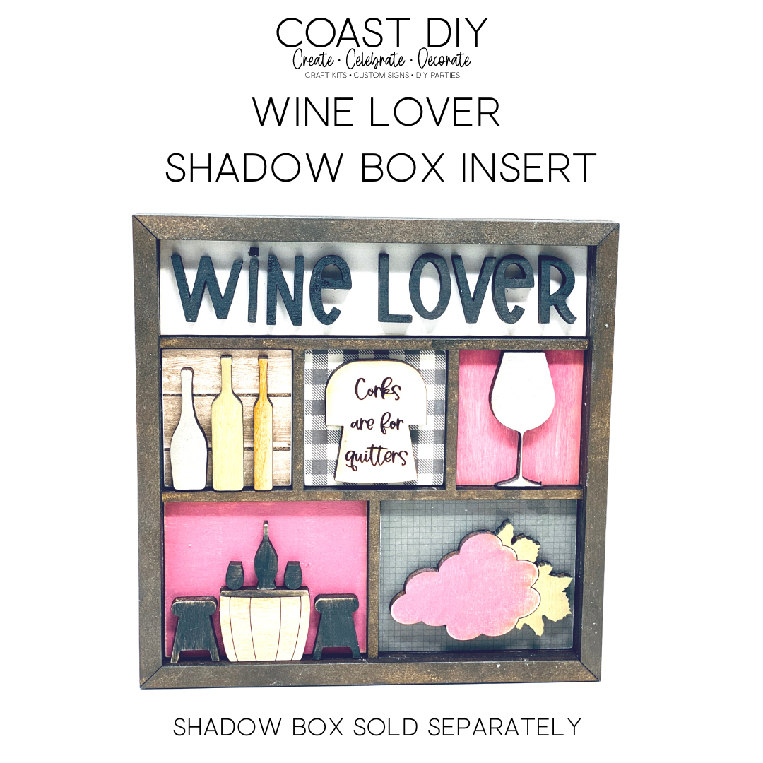 ShadowBox Insert: Wine Lover