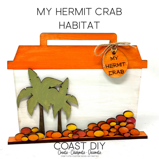 DIY Wooden Hermit Crab Habitat Craft Kit - Fun Activity for Kids and Adults