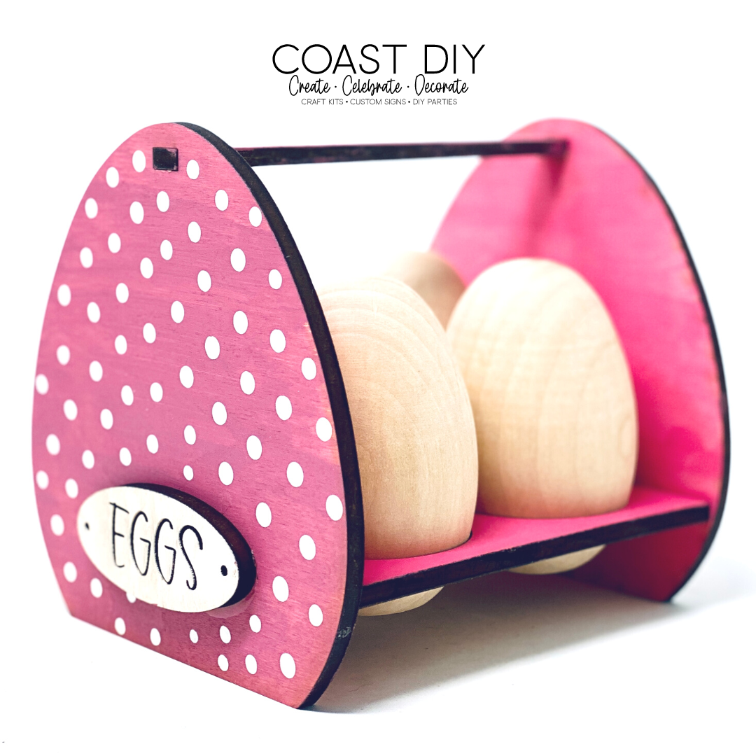 Egg Trays with Wood Eggs