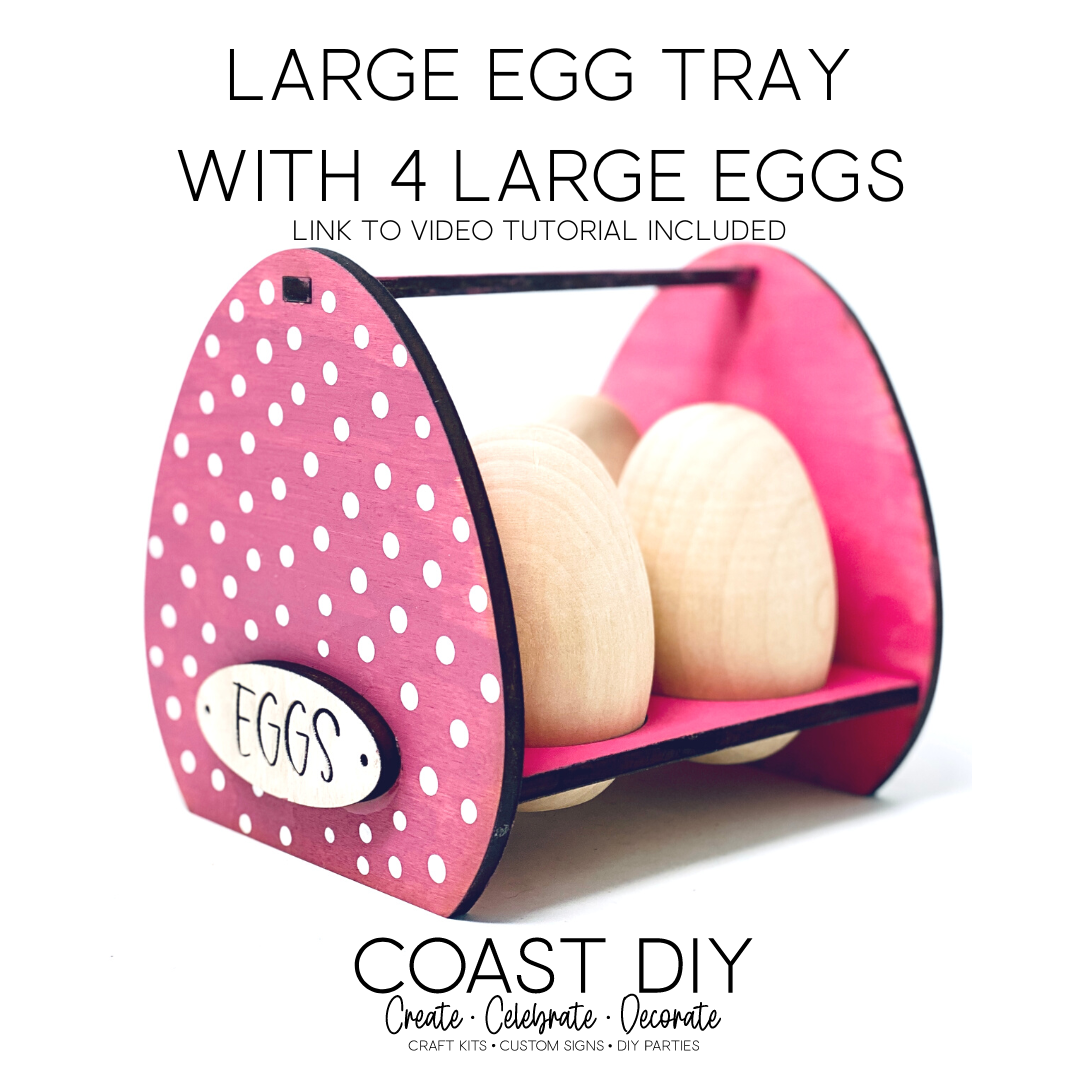 Egg Trays with Wood Eggs