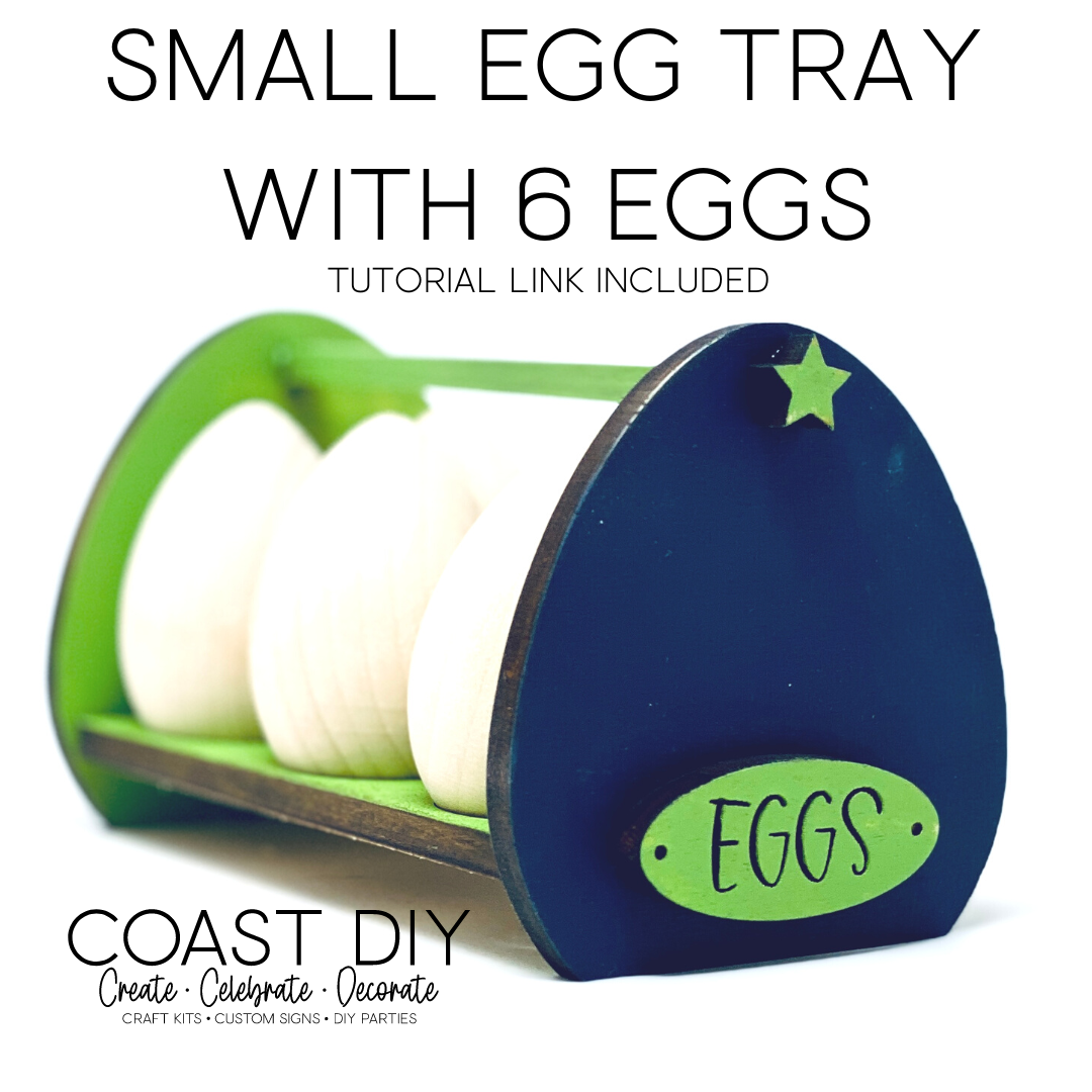 Egg Trays with Wood Eggs