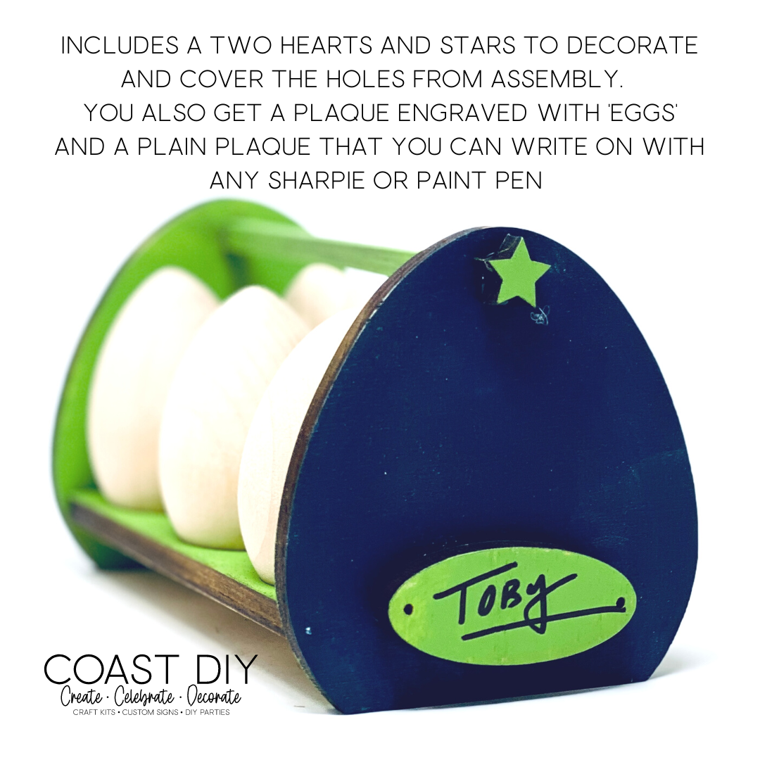 Egg Trays with Wood Eggs